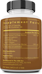 Ancestral Supplements Cartílago Traqueal de Res con Hígado, 3000mg, 180 Cápsulas