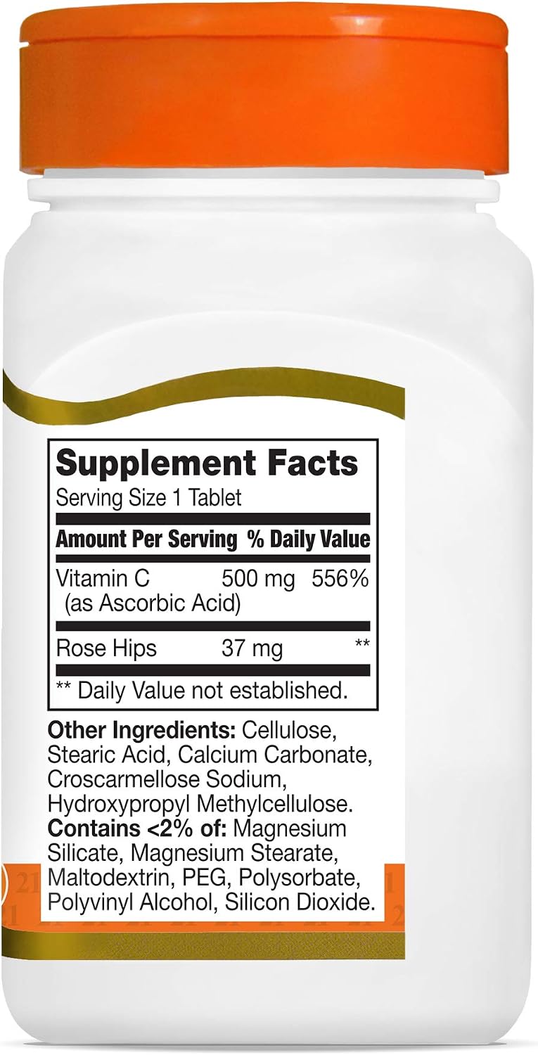 21st Century Vitamina C 500 mg con Escaramujo, 330 Comprimidos (Pack de 3)