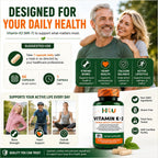 H4U Vitamina K2 MK-7 100 mcg – 60 Cápsulas Veganas | Apoya Huesos y Corazón