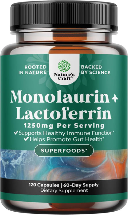 High Strength Lactoferrin & Monolaurin – La lactoferrina ayuda a la absorción normal del hierro, favoreciendo así – Image 10