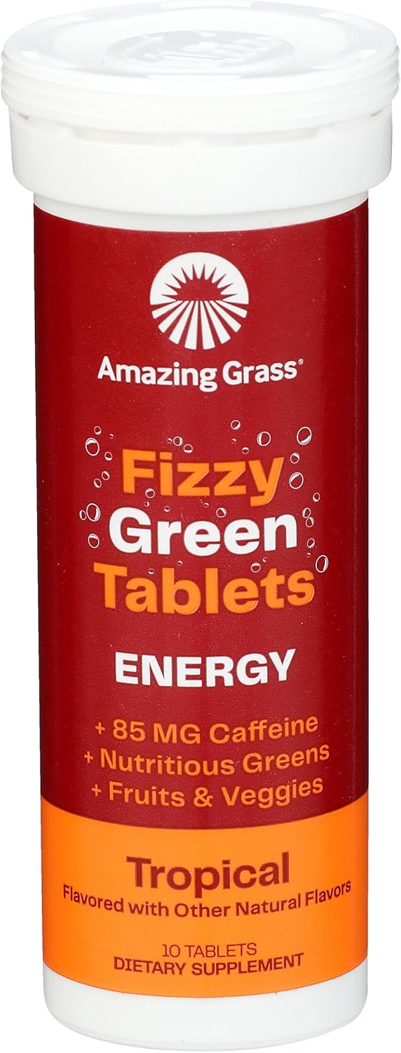 Amazing Grass Tropical Energy Green Superfood, 10 comprimidos
