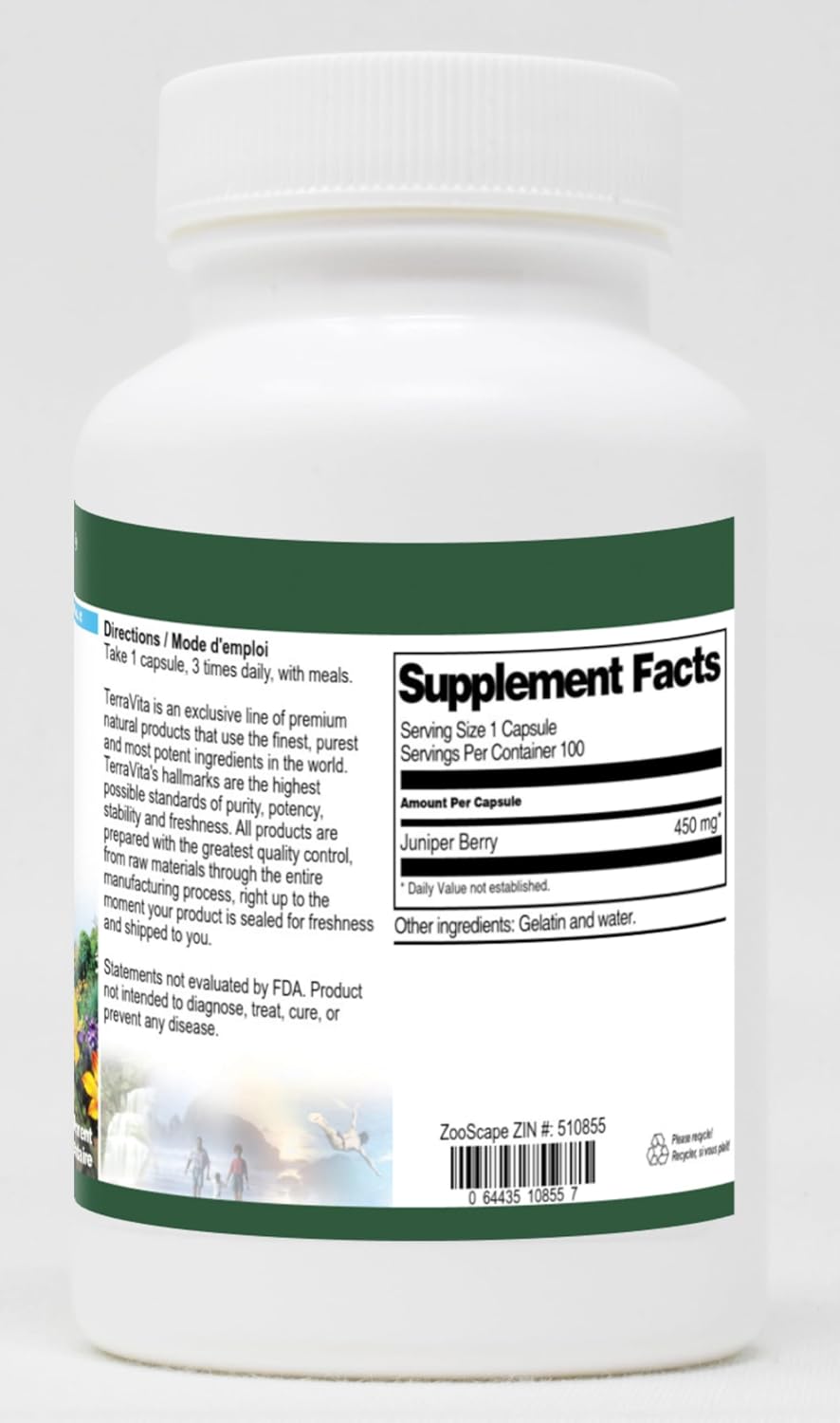 Juniper Berry (Enebro) - 450 mg, 100 Cápsulas