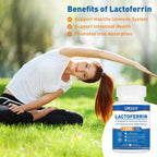 Uarcool Lactoferrina 1200mg con L-Glutamina, Quercetina, Beta Glucano, Zinc y Vitamina C – Suplemento Inmunitario, Sin Gluten, Vegetariano (60 Cápsulas)