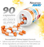 NeuropAWAY Fórmula de Apoyo Renal con Agmatina Sulfato, L-Arginina, L-Ornitina, L-Citrulina - 90 Cápsulas