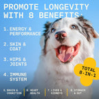 Pawgress Multivitamínico 8 en 1 para Perros – Polvo Natural con Calostro – 30 Dosis