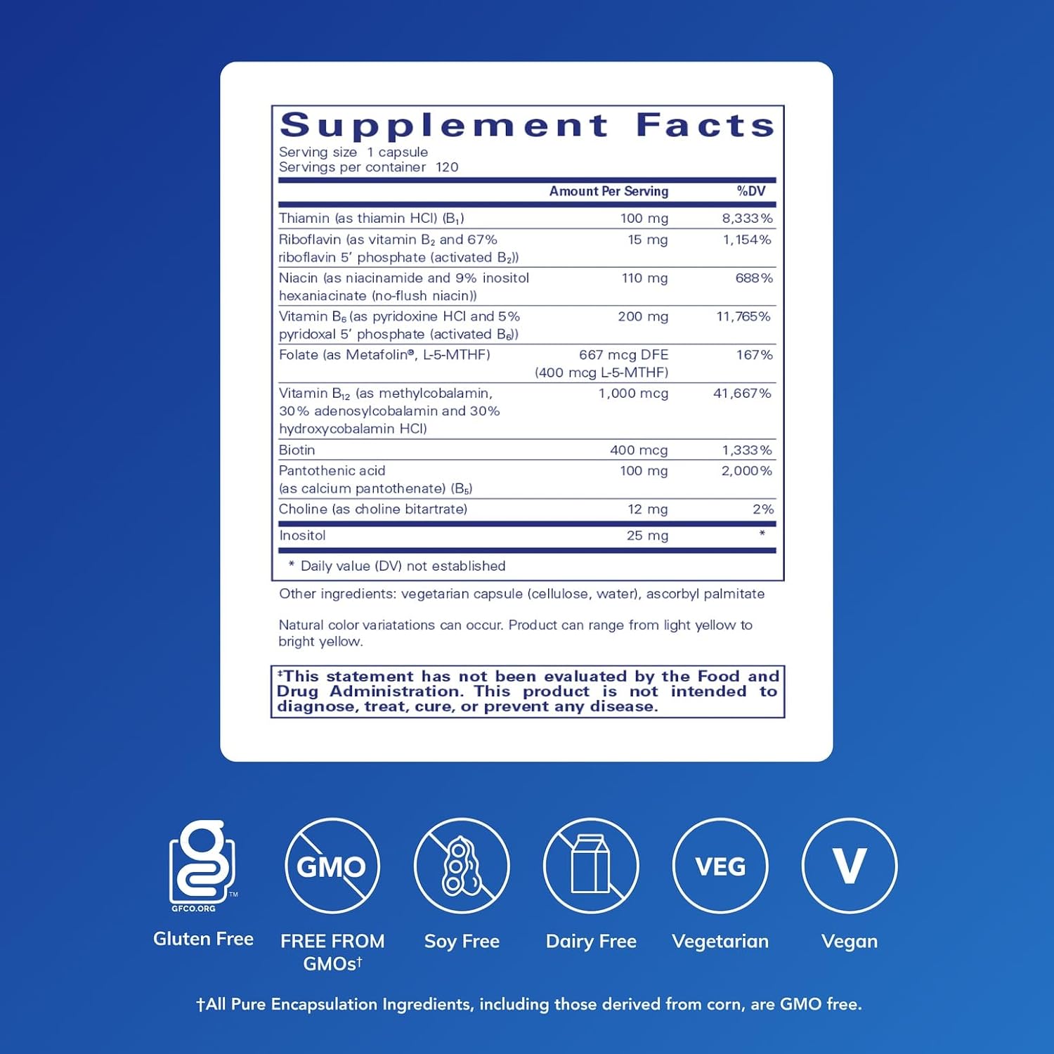 Pure Encapsulations B6 Complex - 120 Cápsulas