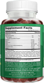 Feel Great Super Green Gummies Teen Vitamins | Gominolas Multivitamínicas Veganas para Adolescentes | Suplemento de Frutas y Verduras | 60 Unidades