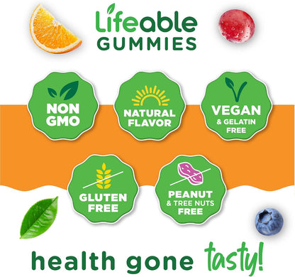 Lifeable Vitamina C - Gominolas Sabor Natural - 90 Gummies (1050 mg) – Image 4