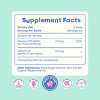 JoySpring Gotas de Vitamina D3 con K2 para Niños – Suplemento Líquido para la Absorción de Calcio – 360 Dosis (59 ml)