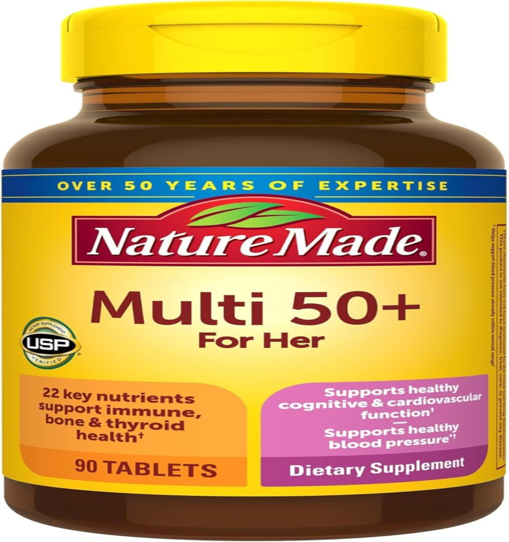 Nature Made Multivitamin for Women 50+ with Vitamin D, 90 Tablets