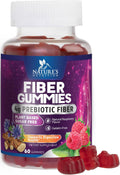 Nature's Nutrition Fiber Gummies – Gomitas de fibra prebiótica sin azúcar, 4g por porción, 60 gomitas