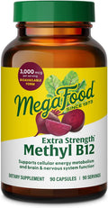 MegaFood Extra Strength Metil B12 3000 mcg, 90 Cápsulas