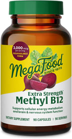 MegaFood Extra Strength Metil B12 3000 mcg, 90 Cápsulas