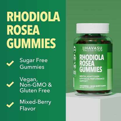 Rhodiola Rosea en Gominolas - Sin Azúcar - Adaptógeno Vegano - 120 Unidades - Sabor Frutos del Bosque – Image 5