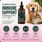 VetriScience DMG Immunity Health Easy-Dose Líquido - Suplemento Inmunitario para Perros y Gatos, Hipoalergénico, 114 ml