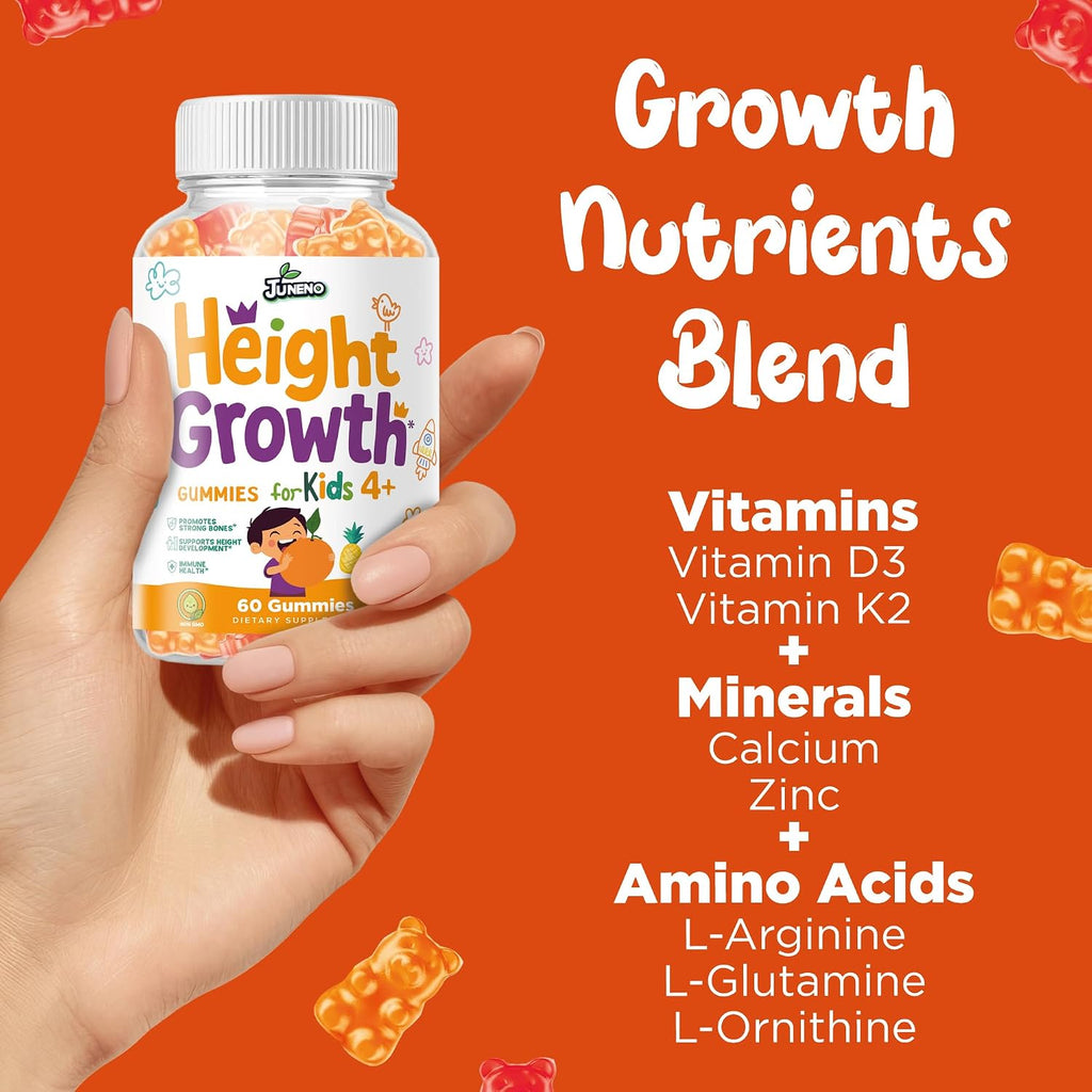 Juneno Gominolas de Vitaminas para el Crecimiento - Suplemento Multivitamínico para Adolescentes