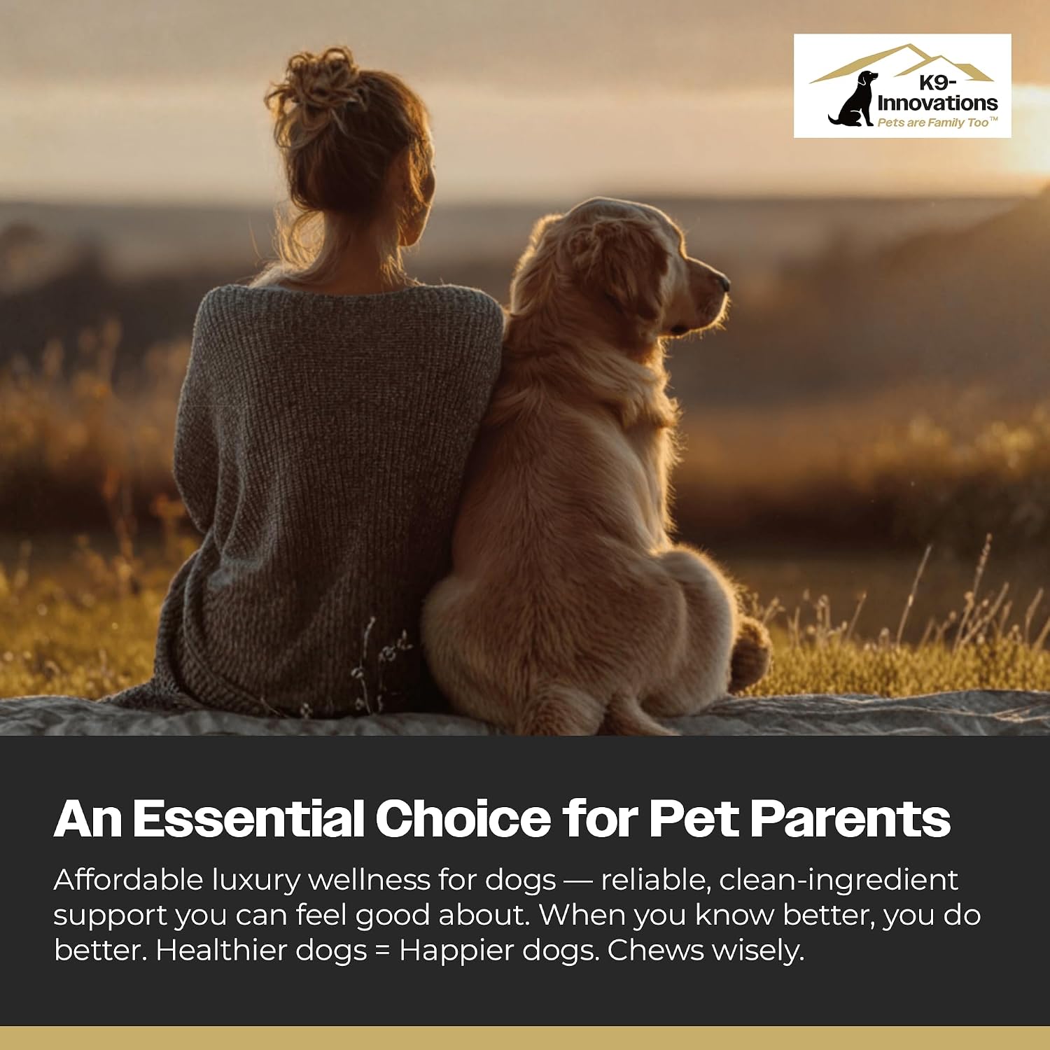 K9-Innovations Probióticos para Perros - Salud Digestiva e Inmunitaria, 2 Billones de UFC, Enzimas + Probióticos, Sabor Pollo, 120 Masticables