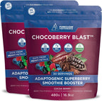 ChocoBerry Blast Superfood Powder – Mezcla Adaptógena de Superbayas con Remolacha, Champiñones y Polifenoles – Apoyo para la Recuperación, Energía y Salud Intestinal – Chocolate (480g)