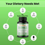 SHIFAA NUTRITION Multivitamínico Halal para Mujeres y Hombres – Apoyo Integral para el Corazón, Cerebro, Ojos y Sistema Inmunitario – Sin Gluten, Lácteos ni Huevo (45 Días)