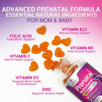 Gomitas Prenatales con Ácido Fólico y Vitaminas - Nature's Nutrition