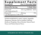 Michael's Health Vitamin D3 con K2 - 90 Comprimidos Masticables - Sabor Albaricoque - Apoyo Óseo e Inmunológico - Sin Azúcar Añadido - Vegetariano y Kosher
