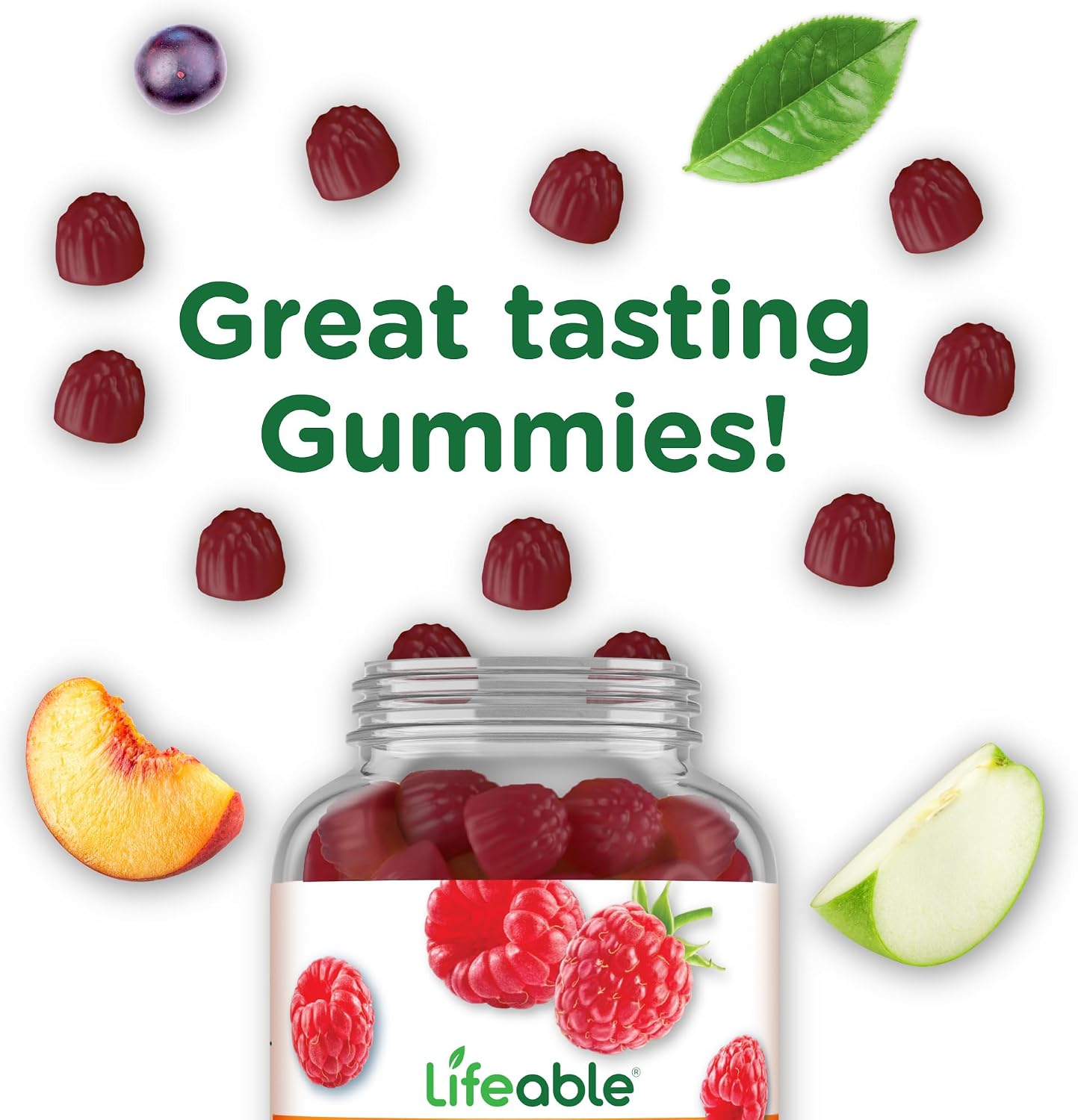 Lifeable Gominolas de Vitamina B12 Sin Azúcar | 1000 mcg | Sabor Fresa | Apoyo Energía y Metabolismo | 90 Gominolas