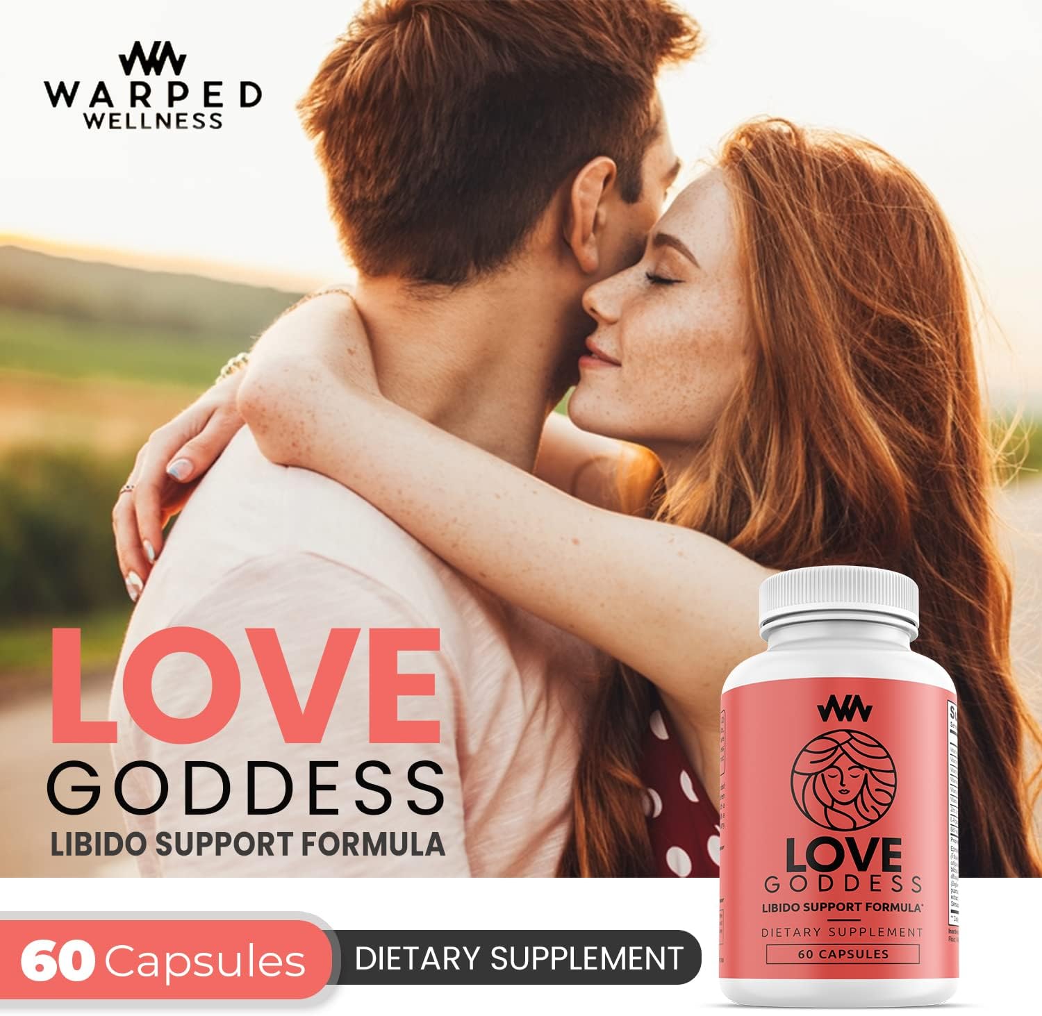 Love Goddess - Suplemento Femenino para Aumentar la Libido con Miura Puama | Warped Wellness