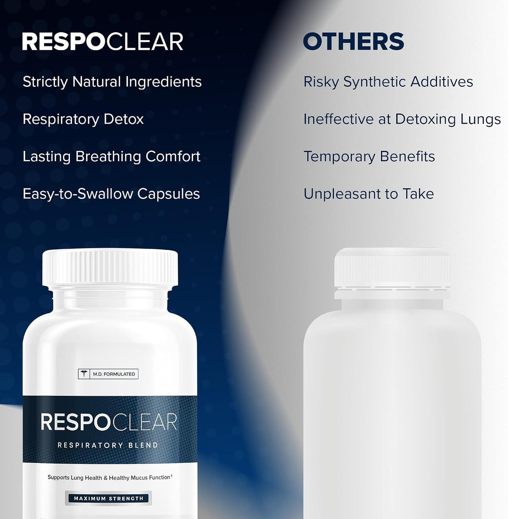 Herbal Tea Therapy RespoClear (60 Cápsulas) – Suplemento Respiratorio con NAC, Saúco y Quercetina