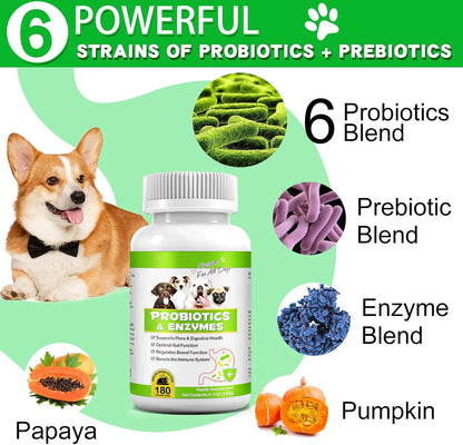 FSLHCY Probióticos para Perros, 180 Masticables con Enzimas Digestivas y Prebióticos - Sabor a Pato de Pekín – Image 4