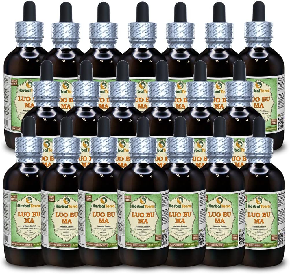 Luo Bu Ma (Apocynum Venetum) Glicerita, Extracto Líquido Sin Alcohol - 20 x 120 ml