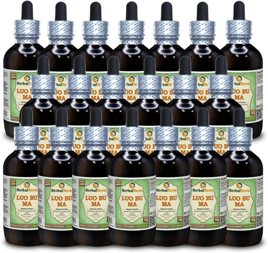 Luo Bu Ma (Apocynum Venetum) Glicerita, Extracto Líquido Sin Alcohol - 20 x 120 ml
