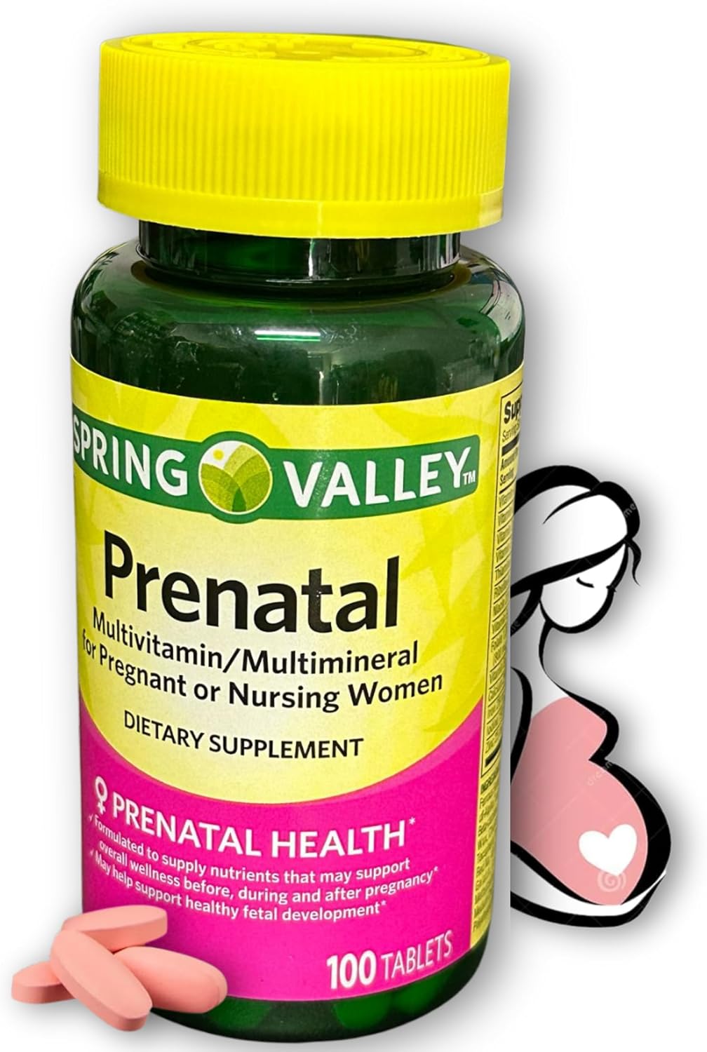 Vitaminas Prenatales - Multivitamínico Multimineral para Embarazadas y Mujeres en Lactancia - 100 Comprimidos