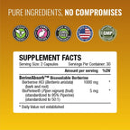 Approved Science Berberina 1000mg - Suplemento de Berberina de Alta Absorción con BioPerina - 60 Cápsulas - 1 Mes de Suministro - Vegano