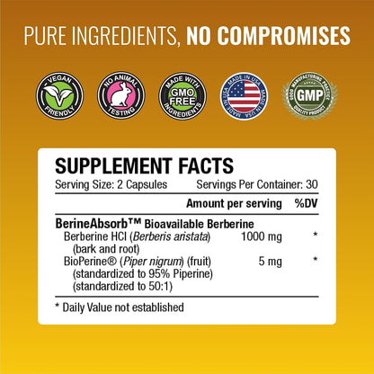 Approved Science Berberina 1000mg - Alta – Apoyo al metabolismo energético: La berberina activa la AMPK, lo que – Image 6