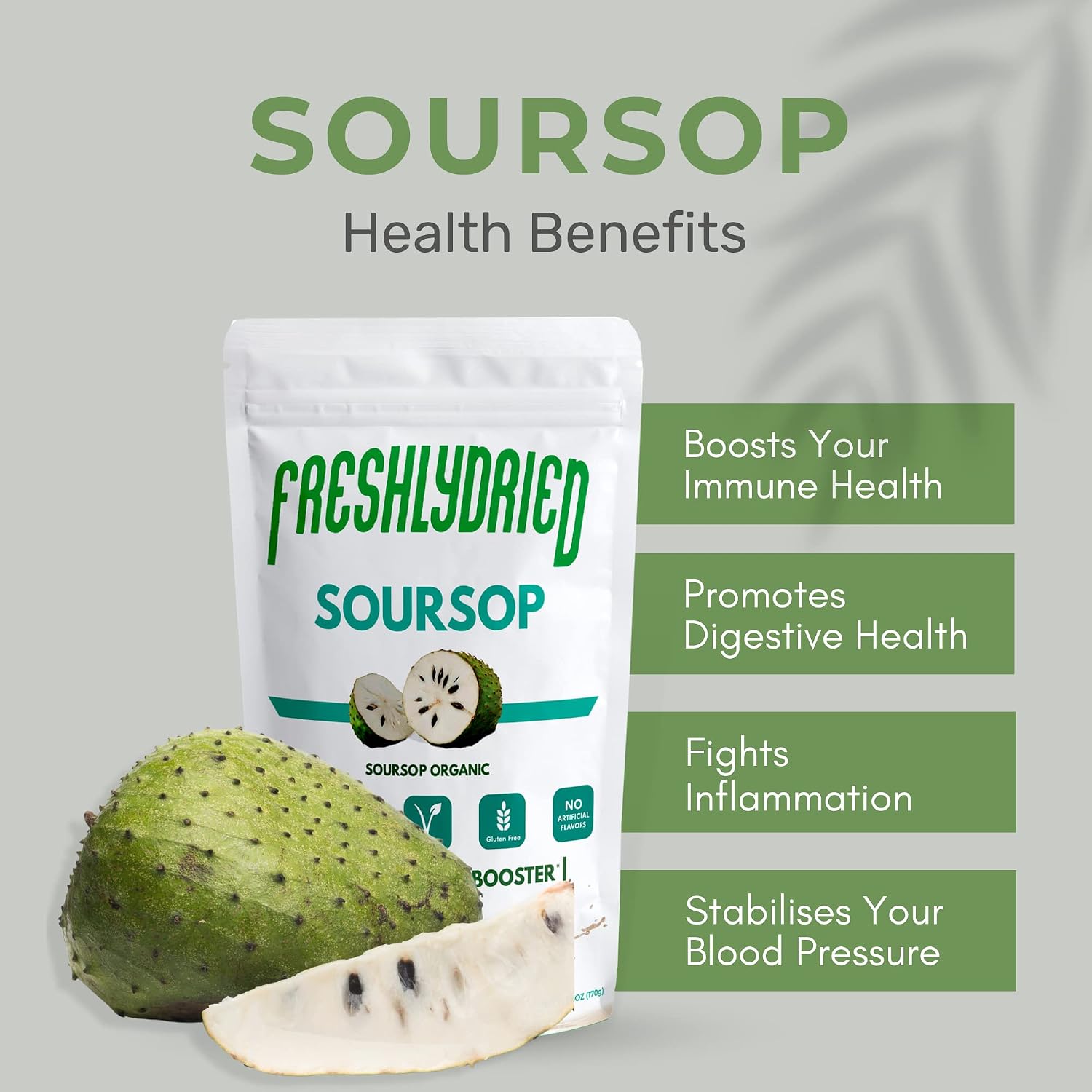 FreshlyDried Concentrado de Guanábana (Soursop, Graviola) en Polvo - 170g