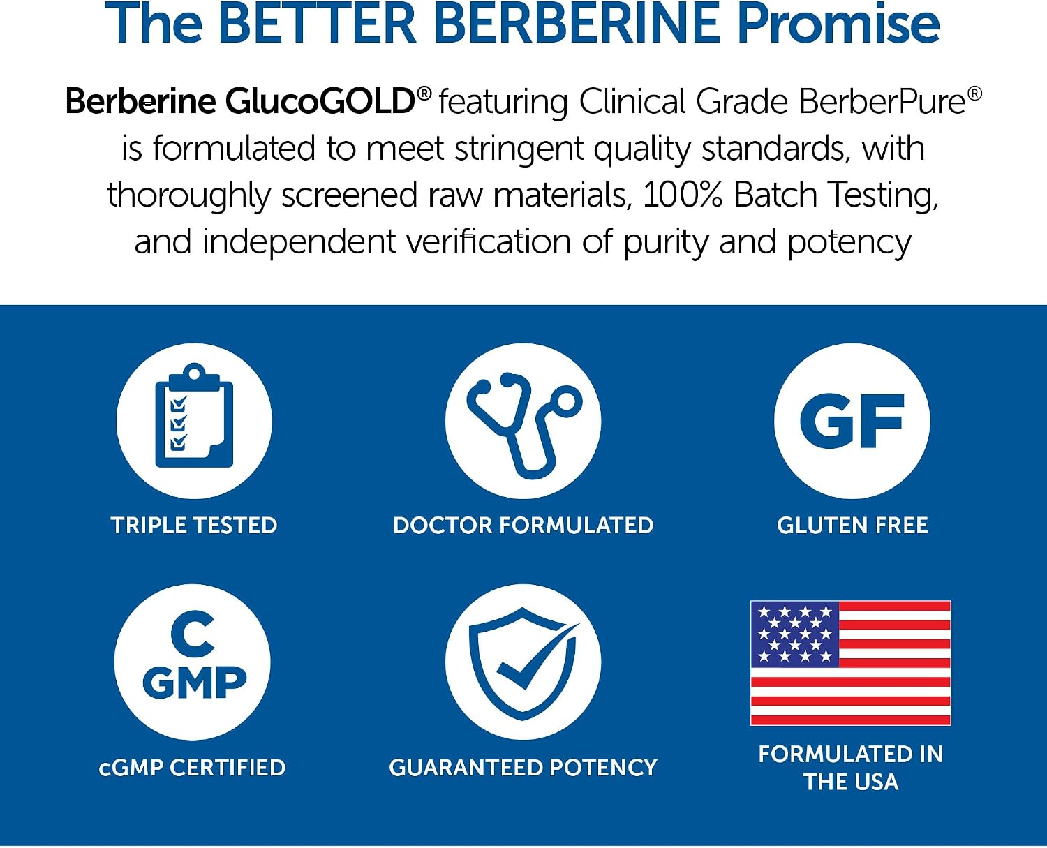 Suplemento Berberine GlucoGold de Dr. Whitaker con Berberina y Canela