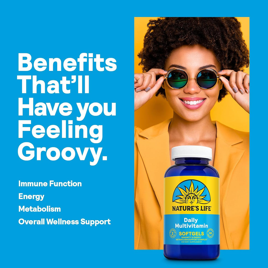 Nature's Life Soft Gelatin Multiple - Complete Multivitamin and Mineral with Iron - 180 Softgels