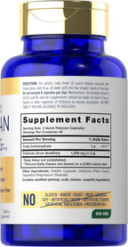 Carlyle Chitosan 1200 mg - 120 Cápsulas de Liberación Rápida - Sin Gluten, No GMO