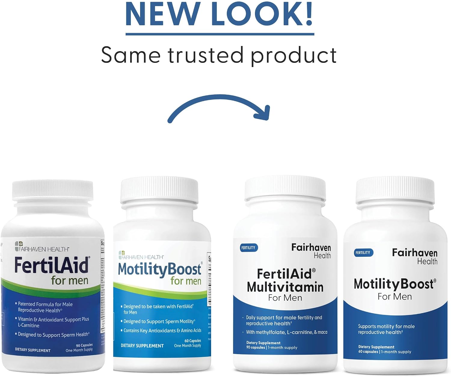 FertilAid for Men y MotilityBoost Combo - 150 Cápsulas (1 Mes)