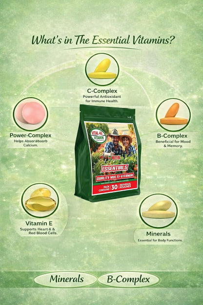 VITAL 4U Vitamin Essentials Multivitamínico – Vitamina C y Zinc: Favorecen el funcionamiento normal del sistema – Image 6