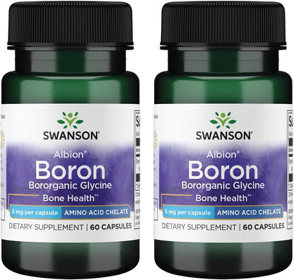 Swanson Boron de Albion, 6 mg, 60 Cápsulas (2 Paquetes) – Image 1