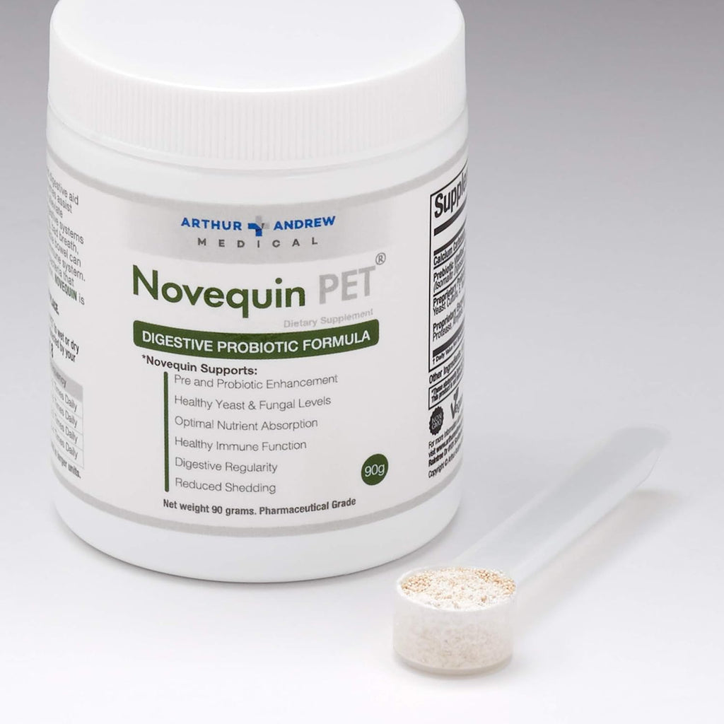 Arthur Andrew Medical Novequin PET - Probióticos digestivos para mascotas (90 g)