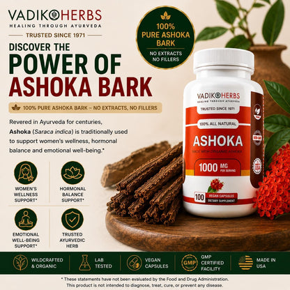Vadik Herbs Cápsulas de Corteza de Ashoka – Mantener una piel radiante gracias a su contenido en antioxidantes – Image 3