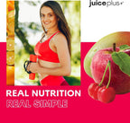 Juice Plus+ Fruit Blend Gummy Vitamins – Gomitas multivitamínicas veganas con 11 frutas y verduras, 120 unidades