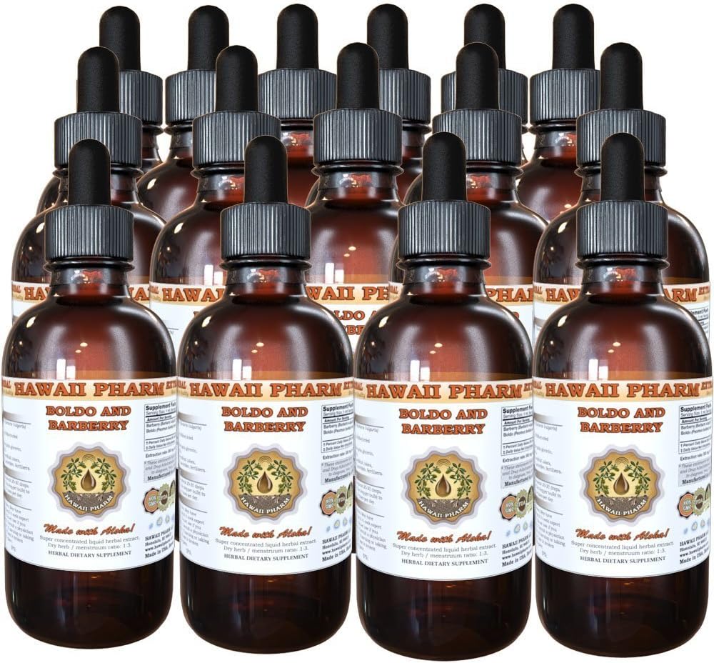 Extracto Líquido de Boldo y Agracejo - Tintura de Boldo (Peumus boldus) y Agracejo (Berberis vulgaris) - 60 ml