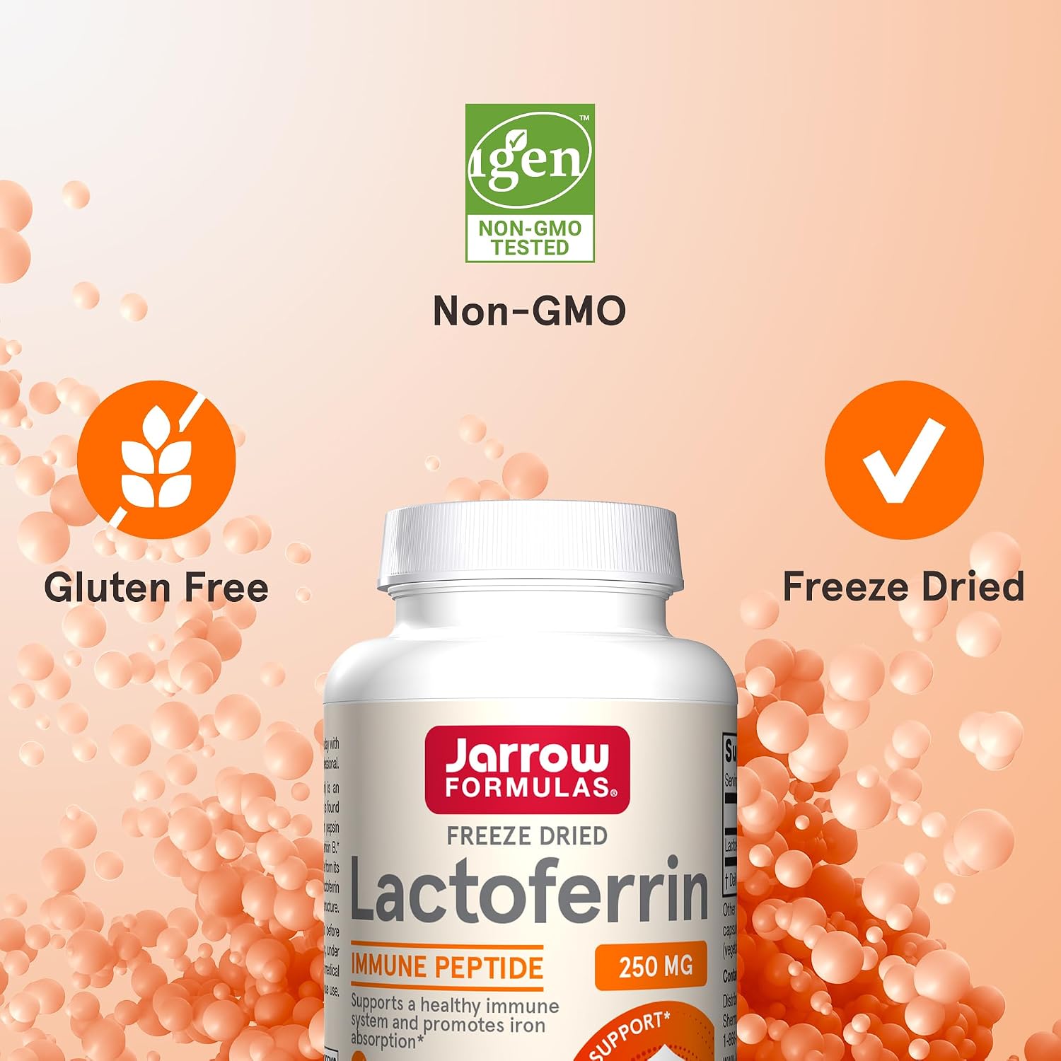 Jarrow Formulas Lactoferrina 250 mg - 60 Cápsulas