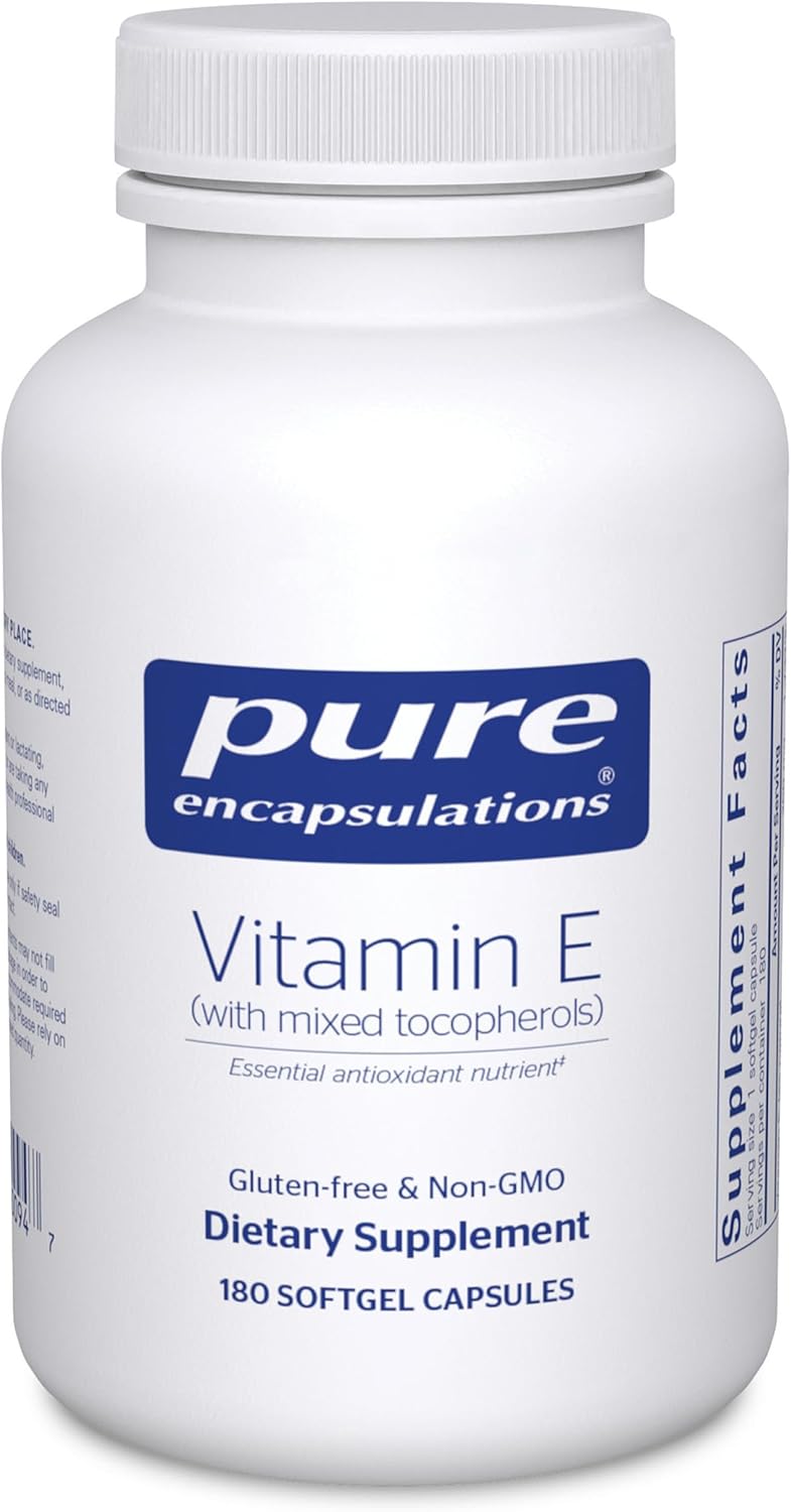 Pure Encapsulations Vitamin E with Mixed Tocopherols - 90 Softgels