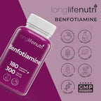 LongLifeNutri Benfotiamina 300mg – 180 Cápsulas Vegetarianas – Suministro para 6 Meses