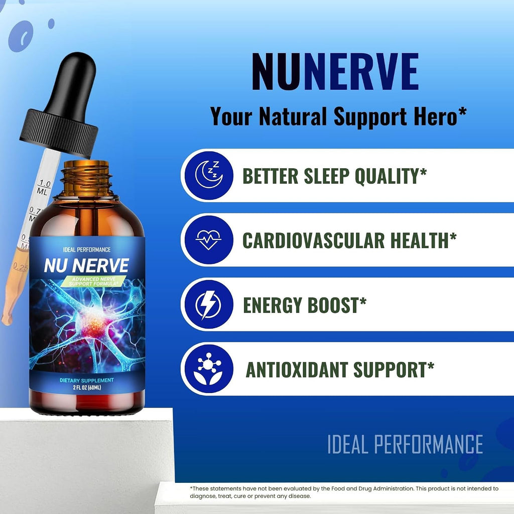 Nu Nerve Drops - Suplemento Líquido para la Salud Nerviosa (Pack de 5)