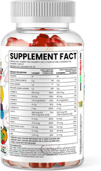 Children's Multivitamin Gummies - 160 Gummies, Natural Fruit Flavors - Nutrisalud